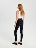 High waist skinny teksapüksid - must - SINSAY - small4