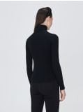 Bluză ajustată cu guler tip helancă - negru - SINSAY - small4