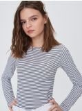 Bluzka w paski - biały - SINSAY - small1