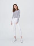 Bluzka w paski - biały - SINSAY - small2