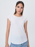 Gładka koszulka BASIC - biały - SINSAY - small2
