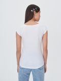 Gładka koszulka BASIC - biały - SINSAY - small3