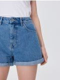 Jeansowe szorty mom fit - niebieski - SINSAY - small2
