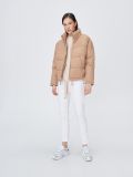 Pikowana kurtka puffer - beżowy - SINSAY - small1