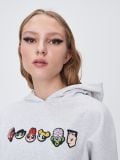 The Powerpuff Girls hoodie with patches - light grey - SINSAY - small1
