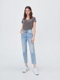 Jeansy slim fit z prostą nogawką - niebieski - SINSAY - small1