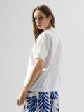 Trükisega T-särk loose fit - valge - SINSAY - small4