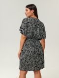 Rochie mini cu model - negru - SINSAY - small3