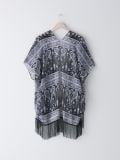 Plażowe kimono z frędzlami - czarny - SINSAY - small4