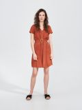 Rochie-cămașă cu cordon - arămiu - SINSAY - small3