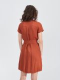 Rochie-cămașă cu cordon - arămiu - SINSAY - small4