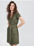 Szmizjerka z paskiem - khaki - SINSAY - small1