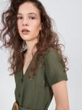 Szmizjerka z paskiem - khaki - SINSAY - small2