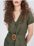 Szmizjerka z paskiem - khaki - SINSAY - small4
