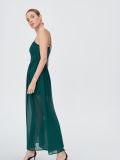 Sukienka maxi z marszczeniem - zielony - SINSAY - small1