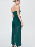 Sukienka maxi z marszczeniem - zielony - SINSAY - small3