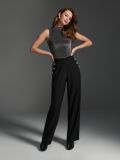 T-shirt with decorative neckline - silver - SINSAY - small3