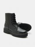 Ghete din imitație de piele de crocodil - negru - SINSAY - small4