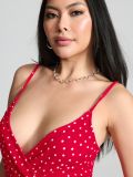 Rochie midi cu imprimeu de leopard - roșu - SINSAY - small4