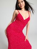 Rochie midi cu imprimeu de leopard - roșu - SINSAY - small5