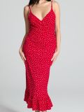 Rochie midi cu imprimeu de leopard - roșu - SINSAY - small6