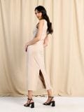 Prilagođena midi haljina - krem - SINSAY - small3