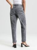 Elastične kavbojke boyfriend slim - siva - SINSAY - small3