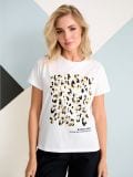 Μπλουζάκι με animal print - κρεμ - SINSAY - small1