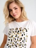 Μπλουζάκι με animal print - κρεμ - SINSAY - small4