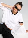 LADIES` T-SHIRT - bijelo - SINSAY - small4