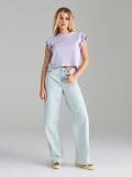 Majica z volanom - lila - SINSAY - small4