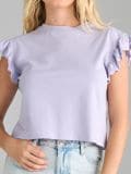 Majica z volanom - lila - SINSAY - small3