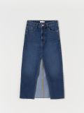 Fustă midi cu despicătură - bleumarin - SINSAY - small1