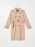 Trencz z paskiem - kremowy - SINSAY - small1