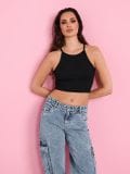 Blugi cu buzunare cargo - albastru - SINSAY - small5