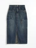 Farmerka suknja - zeleno - SINSAY - small4