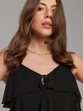 Bluza s volanima - crno - SINSAY - small3