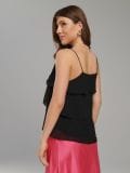 Bluza s volanima - crno - SINSAY - small4