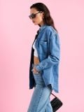 Cămașă din denim - bleumarin - SINSAY - small3