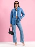 Cămașă din denim - bleumarin - SINSAY - small5
