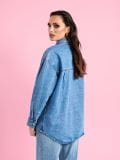 Cămașă din denim - bleumarin - SINSAY - small4