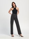 High waist straight-lõikega teksapüksid - must - SINSAY - small1