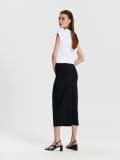Spódnica midi z rozcięciem - czarny - SINSAY - small4