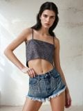 Кроп топ на бретельках - різнобарвний - SINSAY - small1