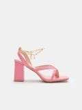 Sandale cu toc gros - roz-aprins - SINSAY - small2
