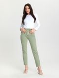 Kavbojke high waist straight - zelena - SINSAY - small4