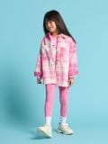 Karirana košulja-jakna - roze - SINSAY - small1