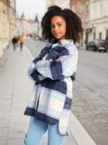 Ruuduline pluus - tumesinine - SINSAY - small1