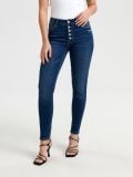 Kavbojke high waist skinny - mornarica - SINSAY - small1