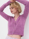 Rozpinany sweter - różowy - SINSAY - small1